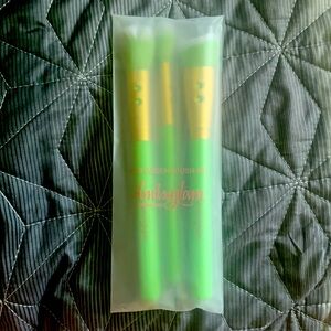 Slmissglam Makeup Brush Set Green Trio 3 Pc Blend Blush Contour NEW in Package